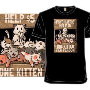 Psychiatric Help Cat Therapist Adorable Graphic T-Shirt